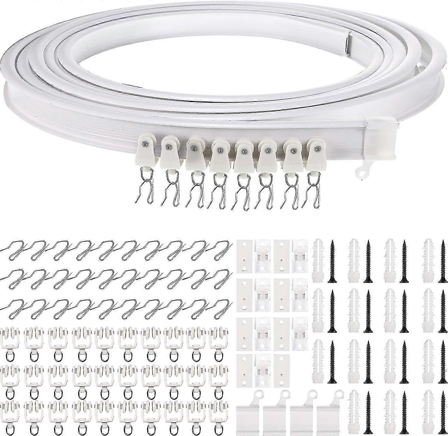 5 Meters Foldable Ceiling Track Curved Curtain Track Flexible Ceiling Curtain Fitting Curved Windows Track For Curtain Track With Curtain Track System