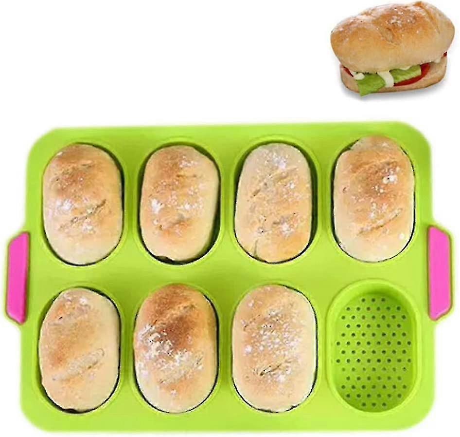Molde de pan de pão de pão, panelas de pão de silicone 13,6x9,4 polegadas, Mini L