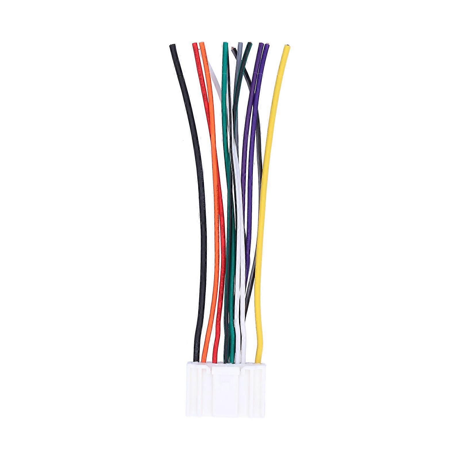 12 دبوس تسخير سلك الصوت استبدال الملحقات لنظام ستيريو مزدوج سيارة نيسان تيدا