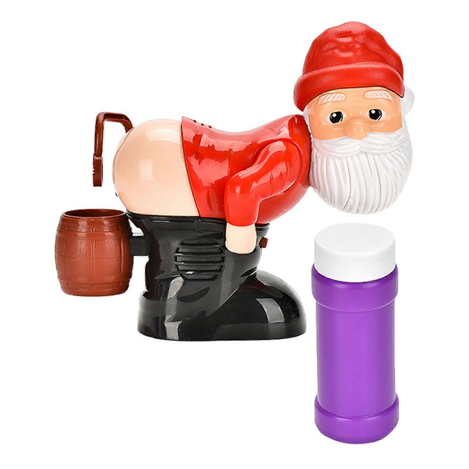 Funny Santa Bubble Blowing Machine for Christmas Portable Large Capacity Bubble Blower for Boy Girl