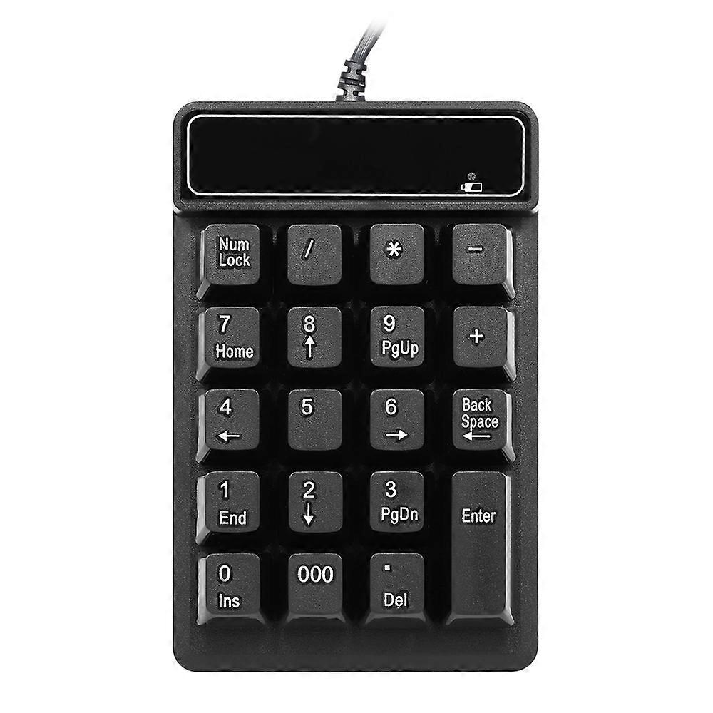 USB Wired Numeric Keypad Mechanische Gefühl Nummer Pad Tastatur 19 Tasten Wasserdicht für Laptop Desktop PC Notebook Schwarz