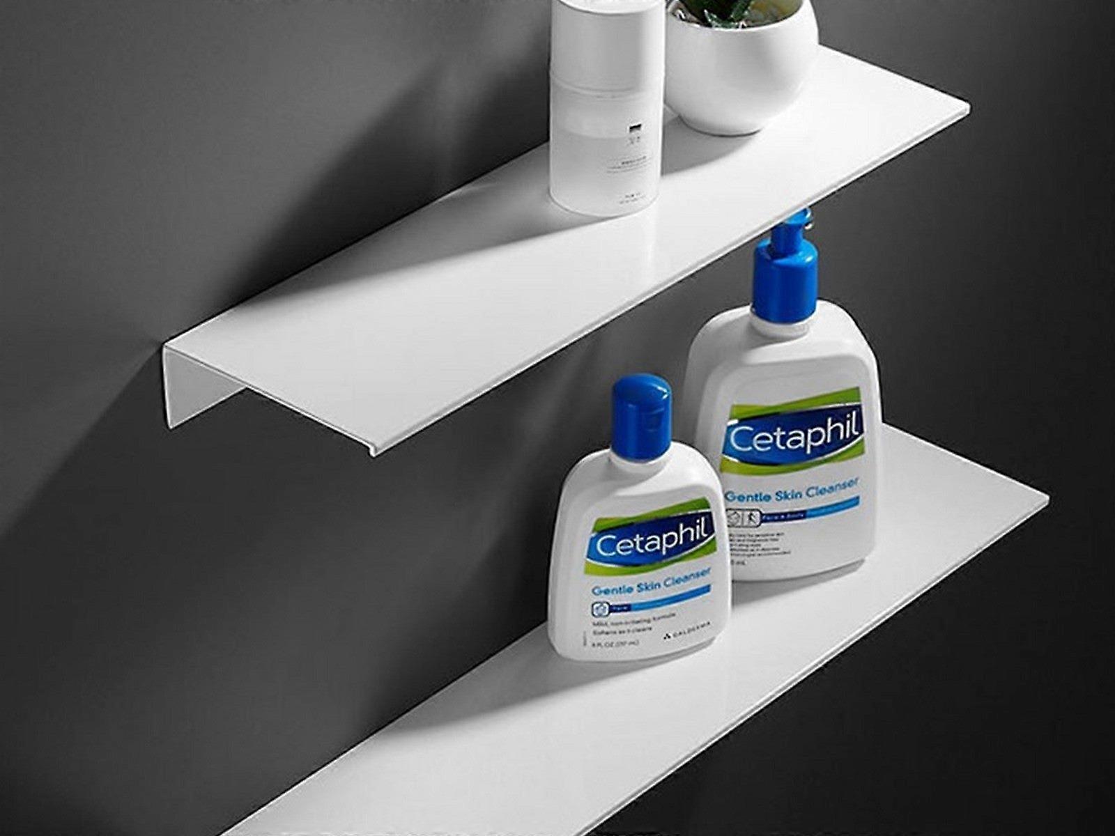 40cm Bathroom Floating Shelf Wall Mounted Cosmetic Storage Display Rack White