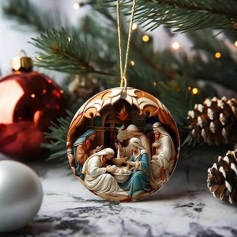 Nativity Ornt, For Xmas Tree Fødsel av Jesus R
