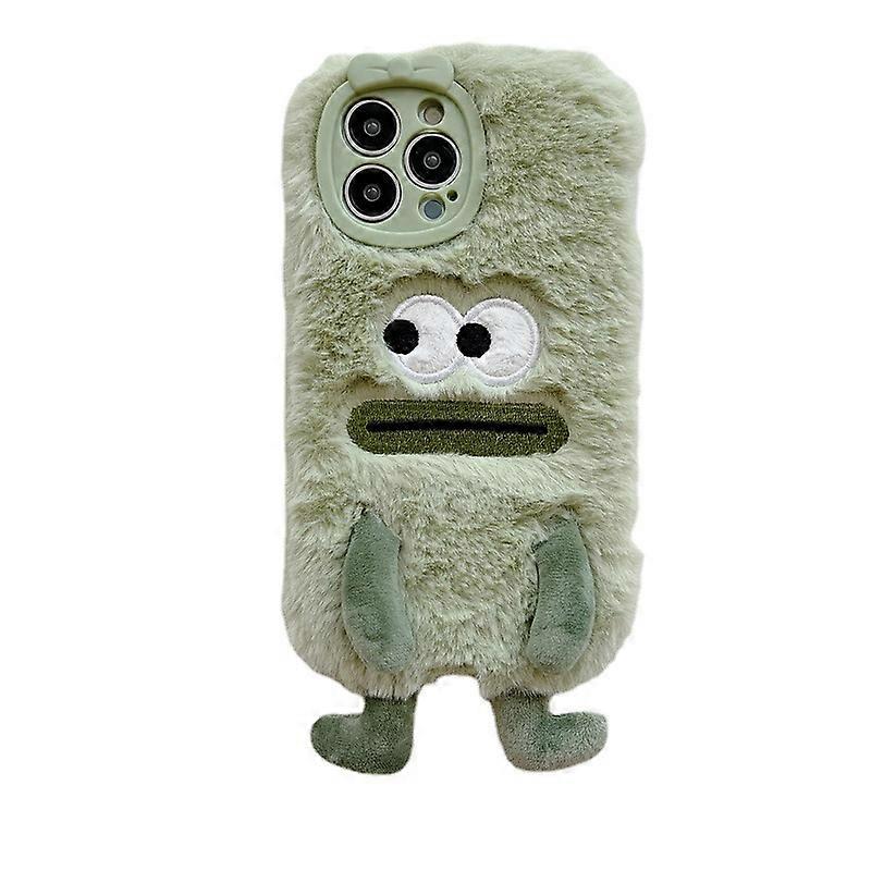 Plush Phone Case Fluffy Cartoon Protective Cover Shockproof Soft Case For iPhone