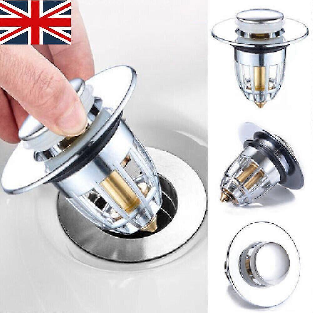 Universal Bathroom Sink Plug Stopper Wash Basin Core Bounce Up Drain Filter, available in 3 sizes 2024 New