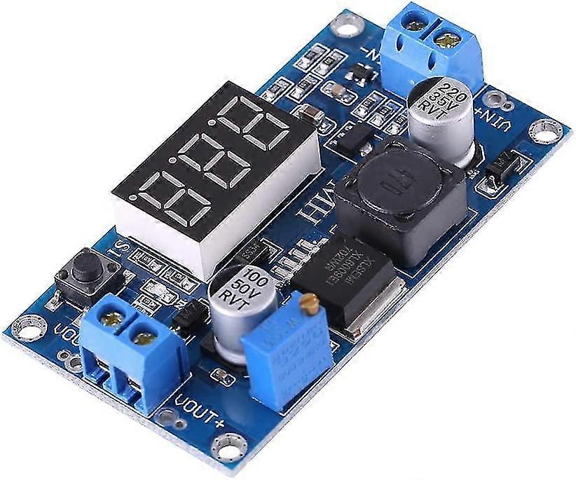 Dc-to-dc Boost Module, Power Step Up Converter Regulator Voltage Converter With Digital Voltmeter(1pc, Blue)