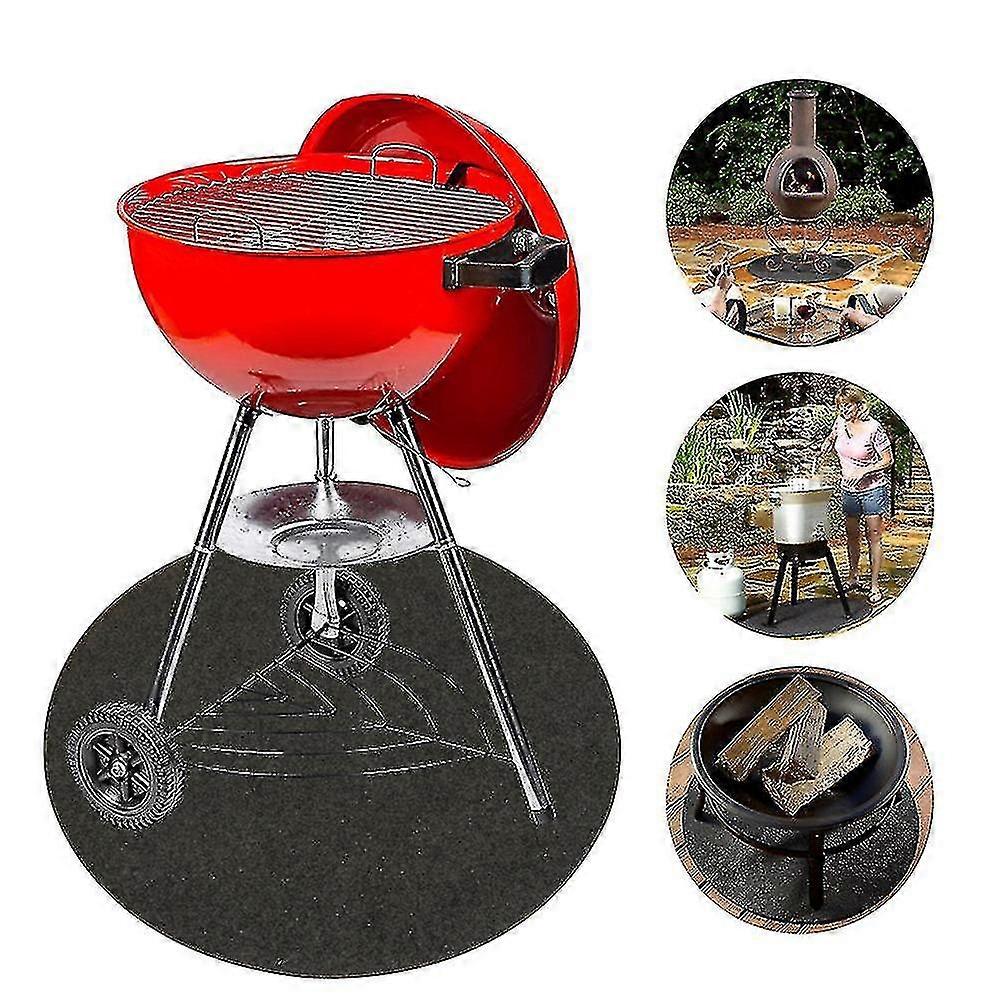 Round Under Grill Mat Fireproof Bbq Mat Grill Floor Mat