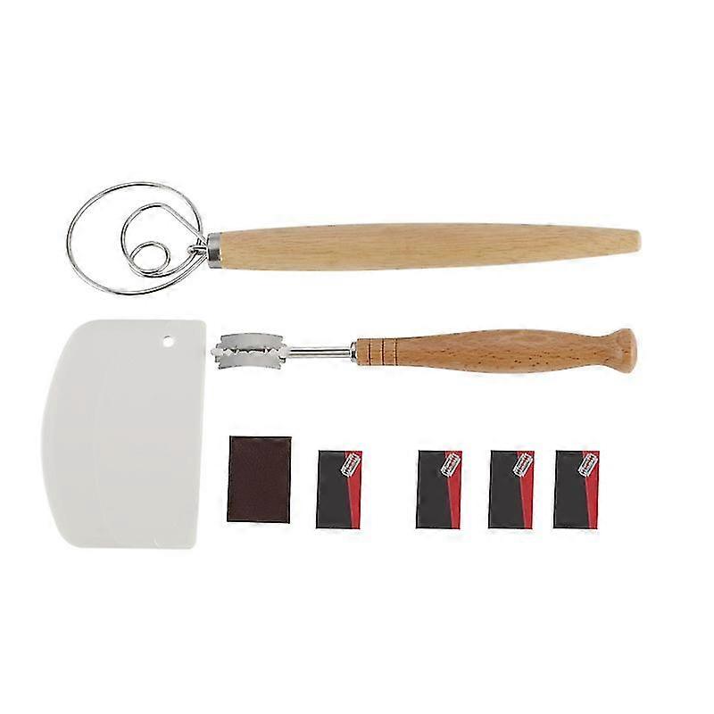 Baking Dough Whisk with Bread Cutter Set Arc Blending Wire Mixer Baking Tools