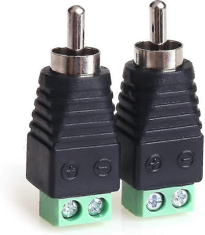 Rca Plug Adapter Terminal Block, Rca To Av Block Screw Connection Connector Cable