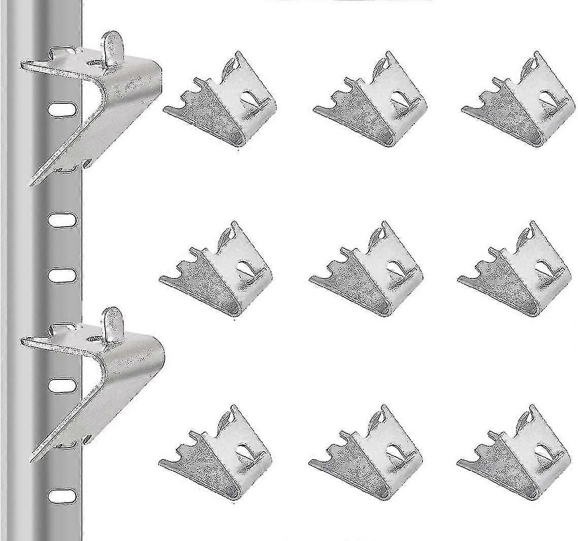 12 pcs το ράφι ραφιών καταψυκτών συνδετήρας ανοξείδωτου ράφι υποστηρίζει τους εμπορικούς συνδετήρες ραφιών ψυγείων 1.5 mm πυκνώνουν τον ασημένιο ψύκτη ραφιών καταψυκτών