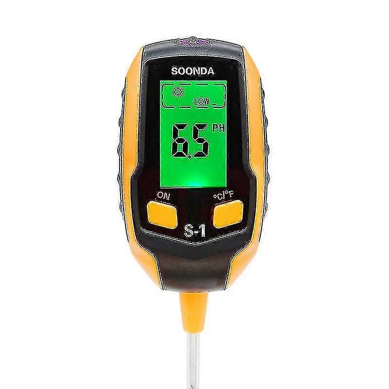 Soil Ph Meter,4 In 1 Digital Soil Ph Tester,soil Moisture-light-ph-temperature Tester