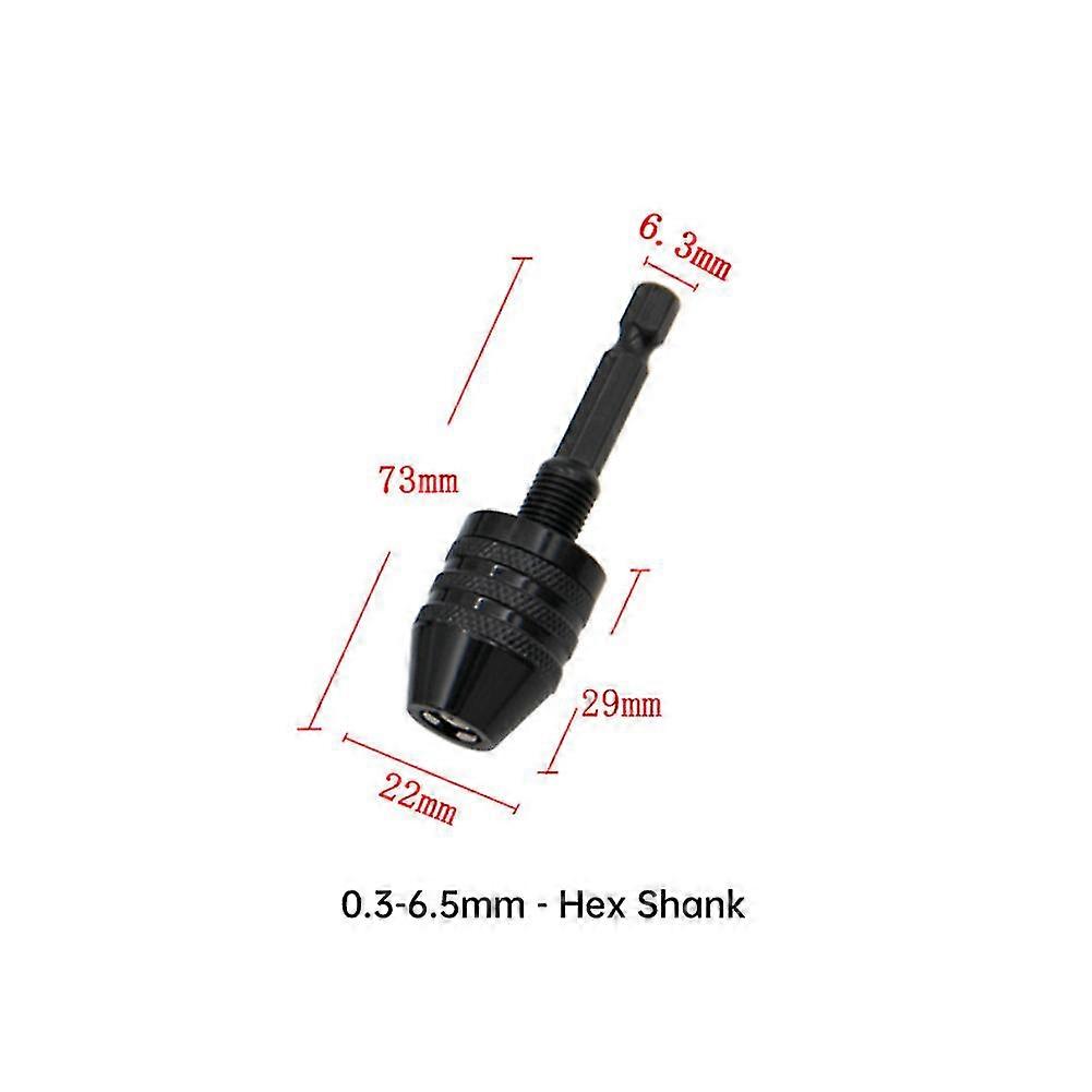 Hex Shank Keyless Drill Chuck Screwdriver Bit Adaptor For Impact Driver