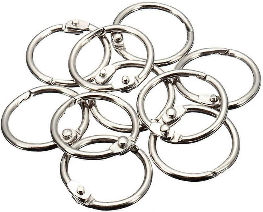Book Rings, Loose Leaf Binder Rings, 50 Pack, Silver (0.8 inch)