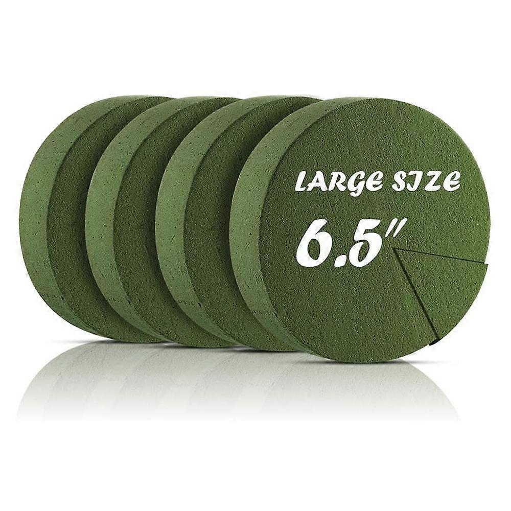 4Pcs Flower Foam Blocks,6.5Inch Round Dry Floral Foam for ,for Wedding Aisle Flowers,Party Decorati