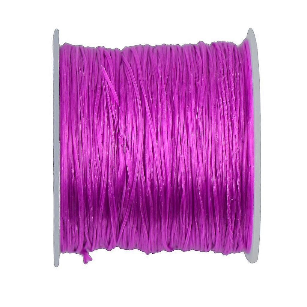 50 yards Stretch Polyester Crystal String Cord Jewelry Making DIY Violet