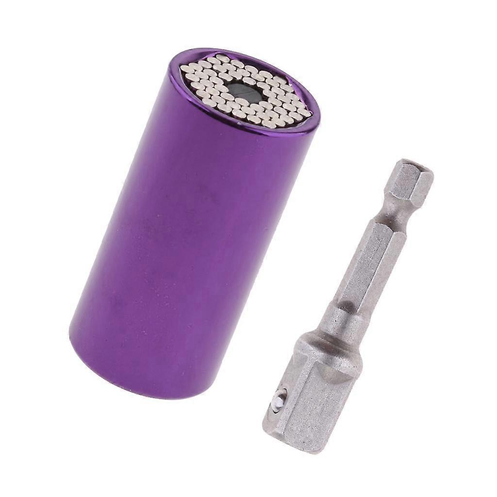 Universal Socket Grip 7-19mm Adapter Multi-function Hand Repair Tool Purple