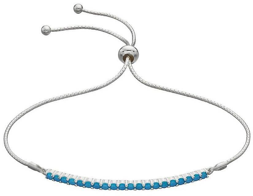 Beginnings Bar Toggle Bracelet - Silver/Turquoise