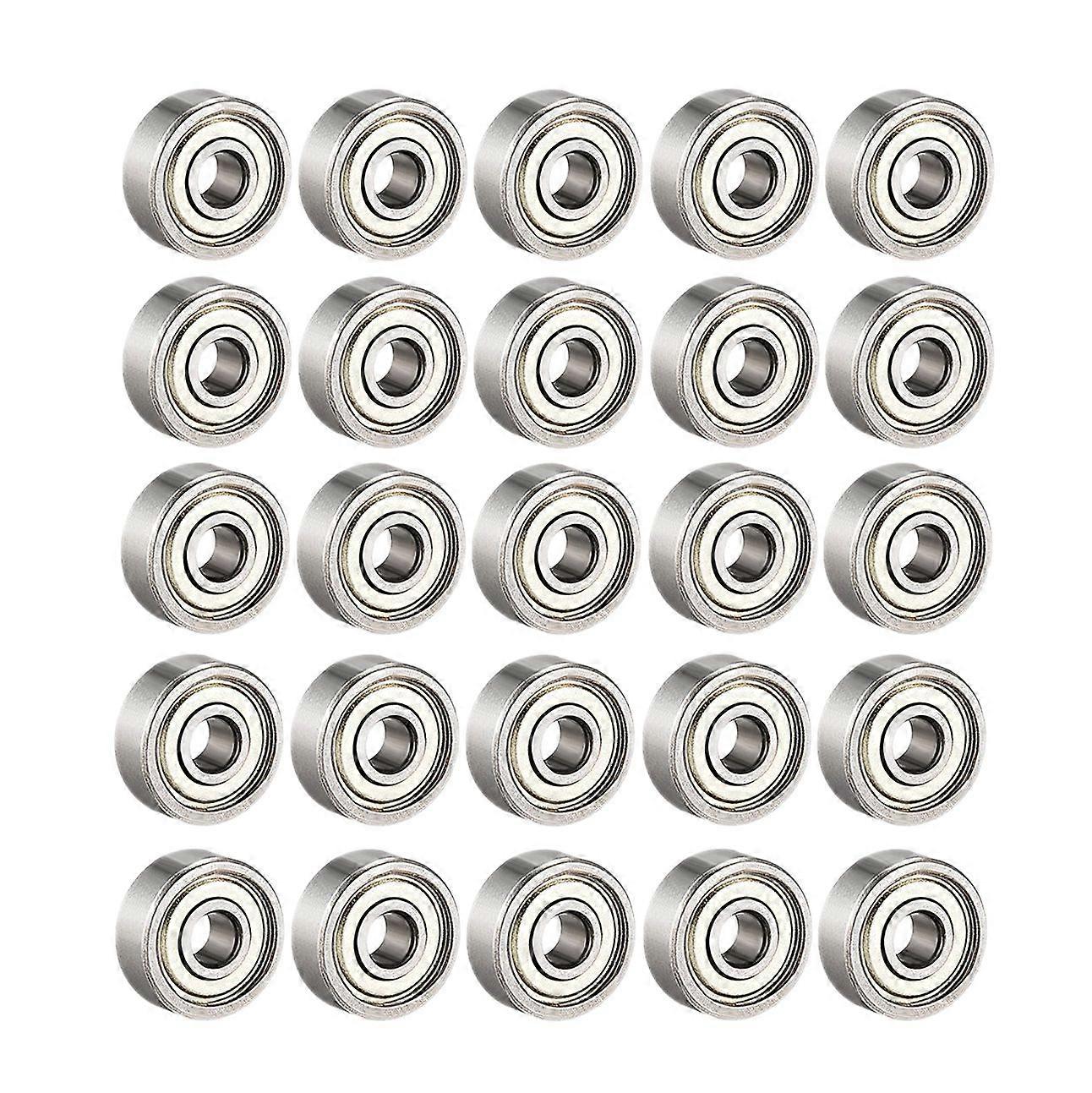 25Pcs 608 ZZ, διπλό θωρακισμένο μικροσκοπικό Skateboard αυλακιού μετάλλων 608Zz (8mm X 22mm X 7mm)