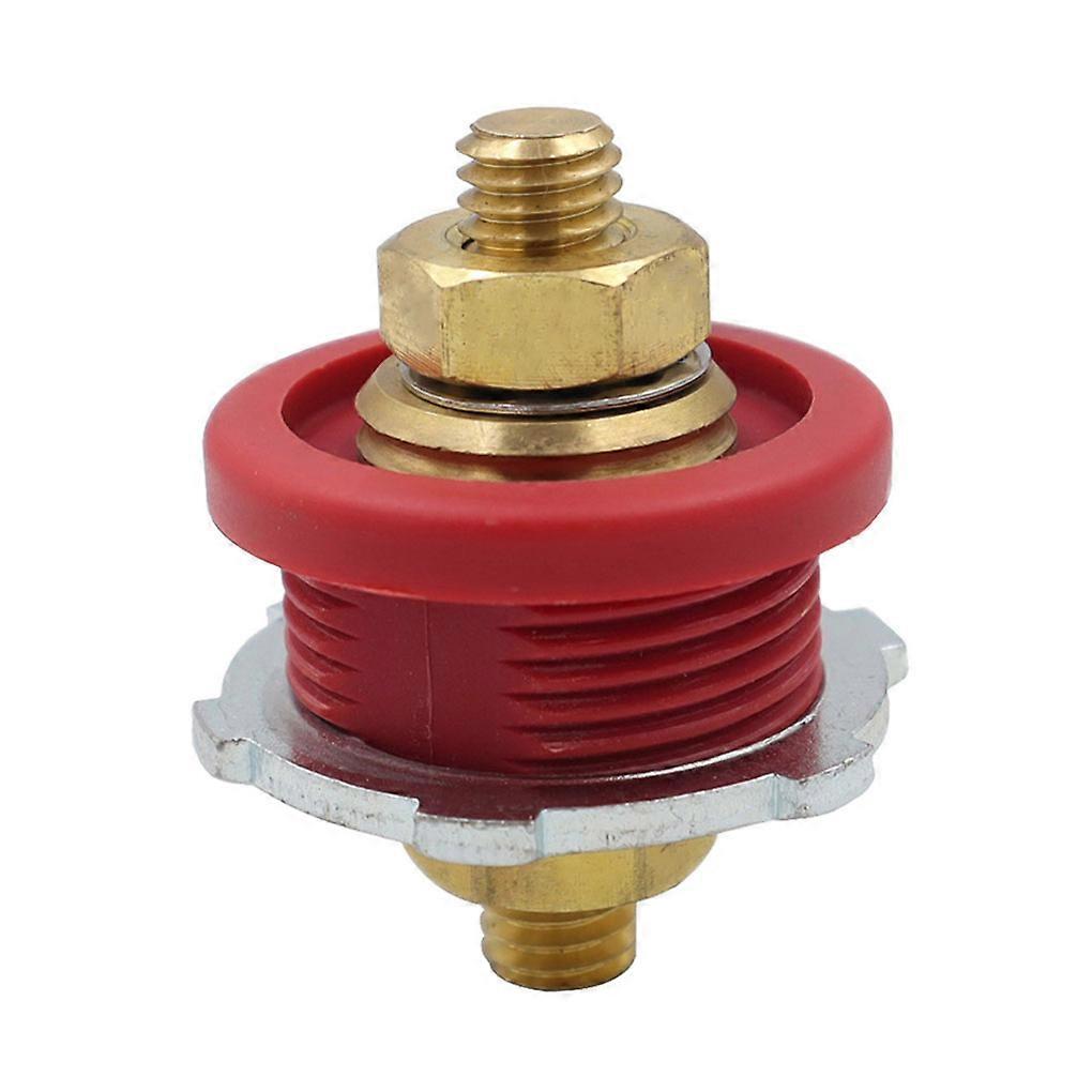 Truck Boat Battery Terminal Bulkhead Feed-Thru Panel Positive Connector Post Stud Replacement Kit High Strength Red/Black