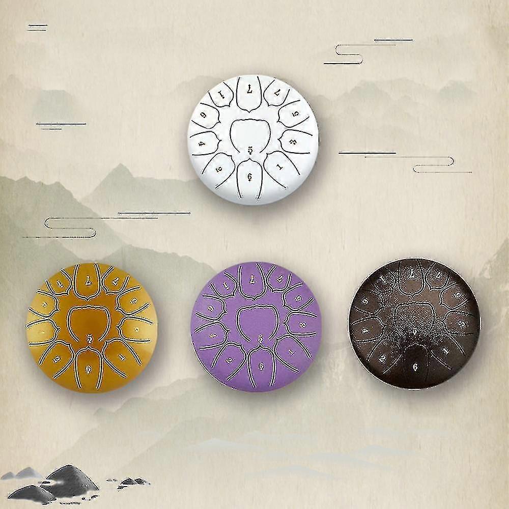 6 Inch Steel Tongue Drum 11 Notes Handpan Drum With Drum Mallet Finger Picks Percussion For Meditation Yoga
