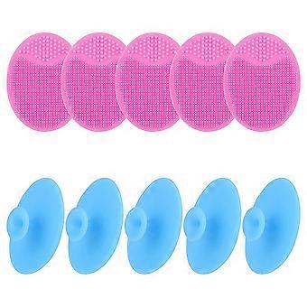 10 Pieces Soft Silicone Facial Cleansing Brush, Handheld Face Scrubber Pore Cleansing Brush Face Exfoliator Scrubber Brush For Face Massager Blackhead