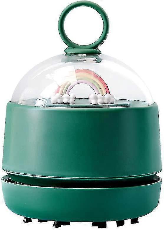 ミニUSBテーブル掃除機、パン粉、テーブル、キーボード、車からほこりを除去するためのポータブルカー掃除機71x71x97mm(緑)