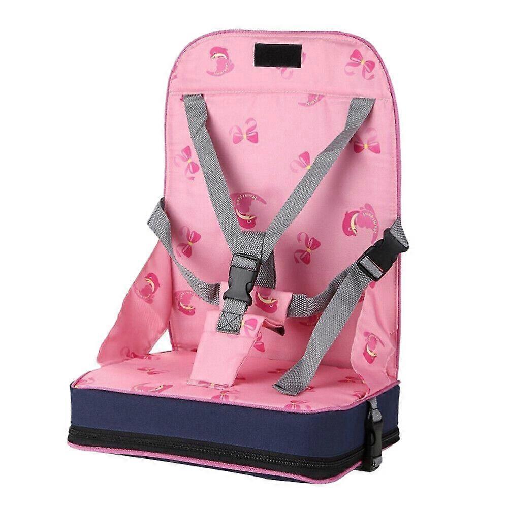 折りたたみ式ポータブルベビーチェアブースターシート調節可能なクイックリリース(ピンク)