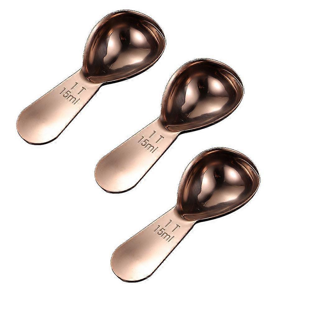 Confezione da 3 misurino per caffè, cucchiaini da caffè in acciaio inossidabile Cucchiai dosatori per tè, zucchero, caffè macinato, chicco intero, colore magico, piccolo