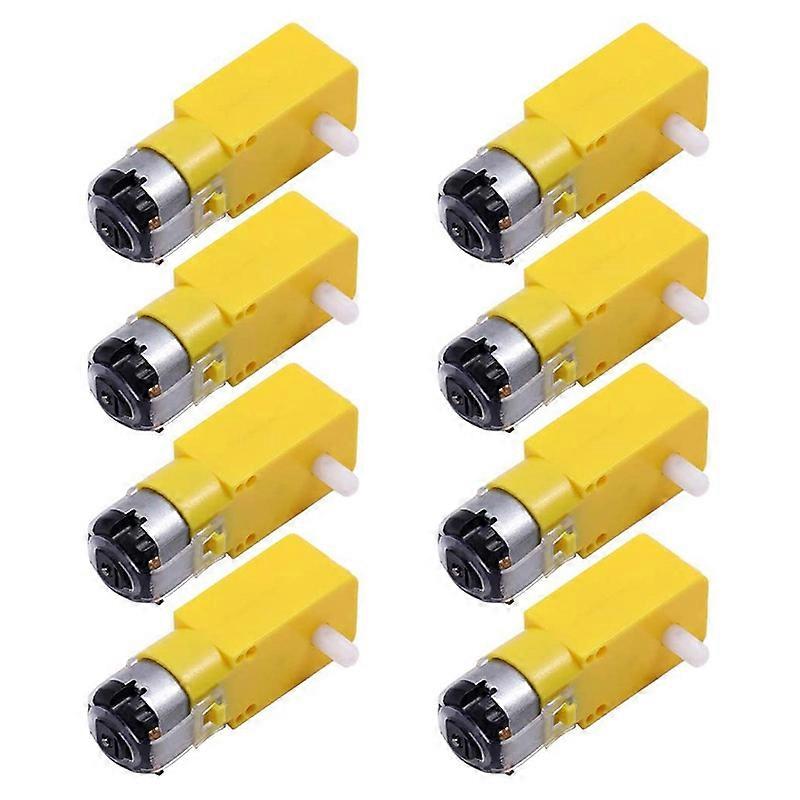 8Pcs DC3V-6V DC Geared Motor, for Aircraft Toys/Robotic Body/Four-Wheel Drive Toy Car, Double Axis 1:48