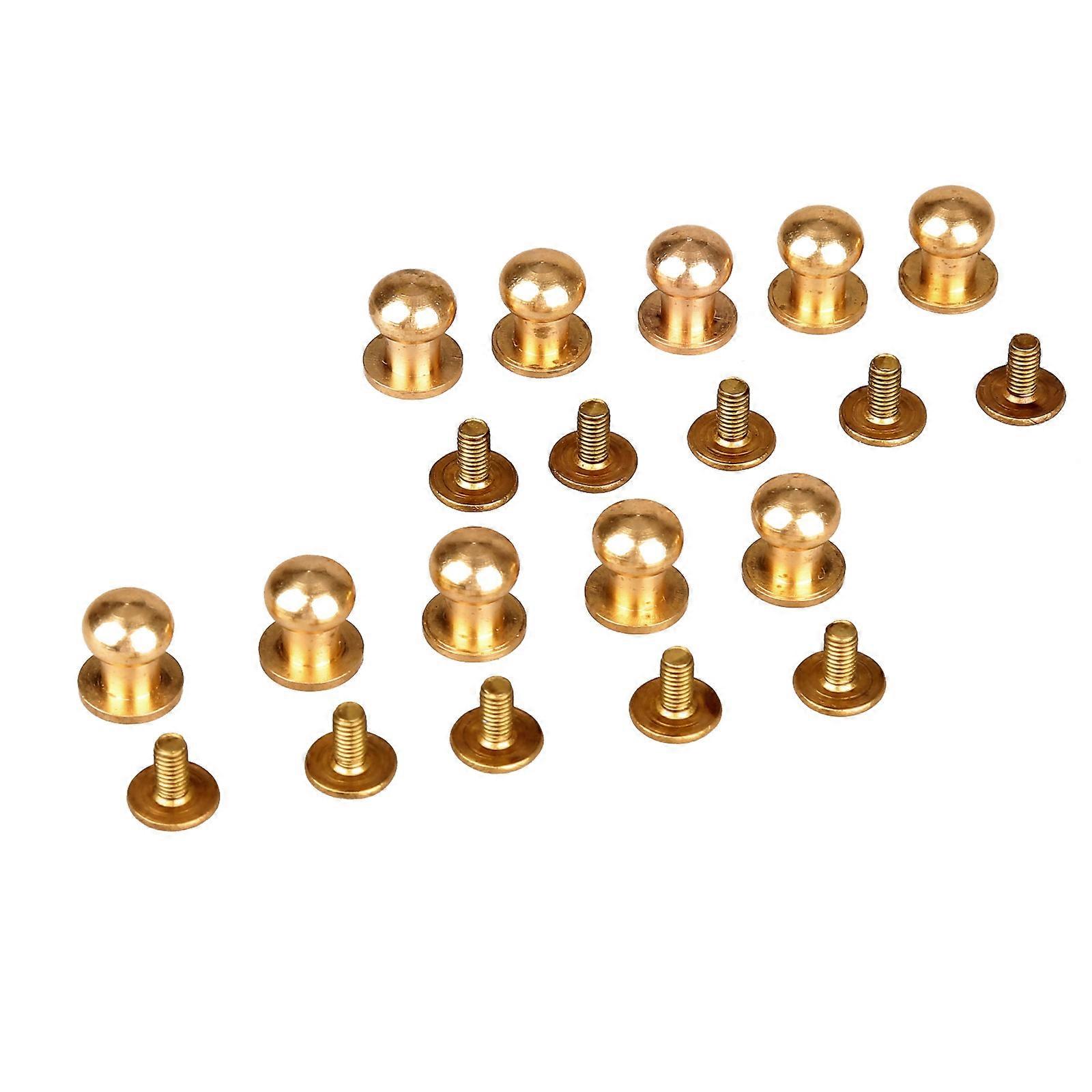 DRELD 10Pcs Screw In Button Studs Round Head Rivet Stud Snap Clasps Buckle Fastener Sewing Garment Leather Craft 5678910mm