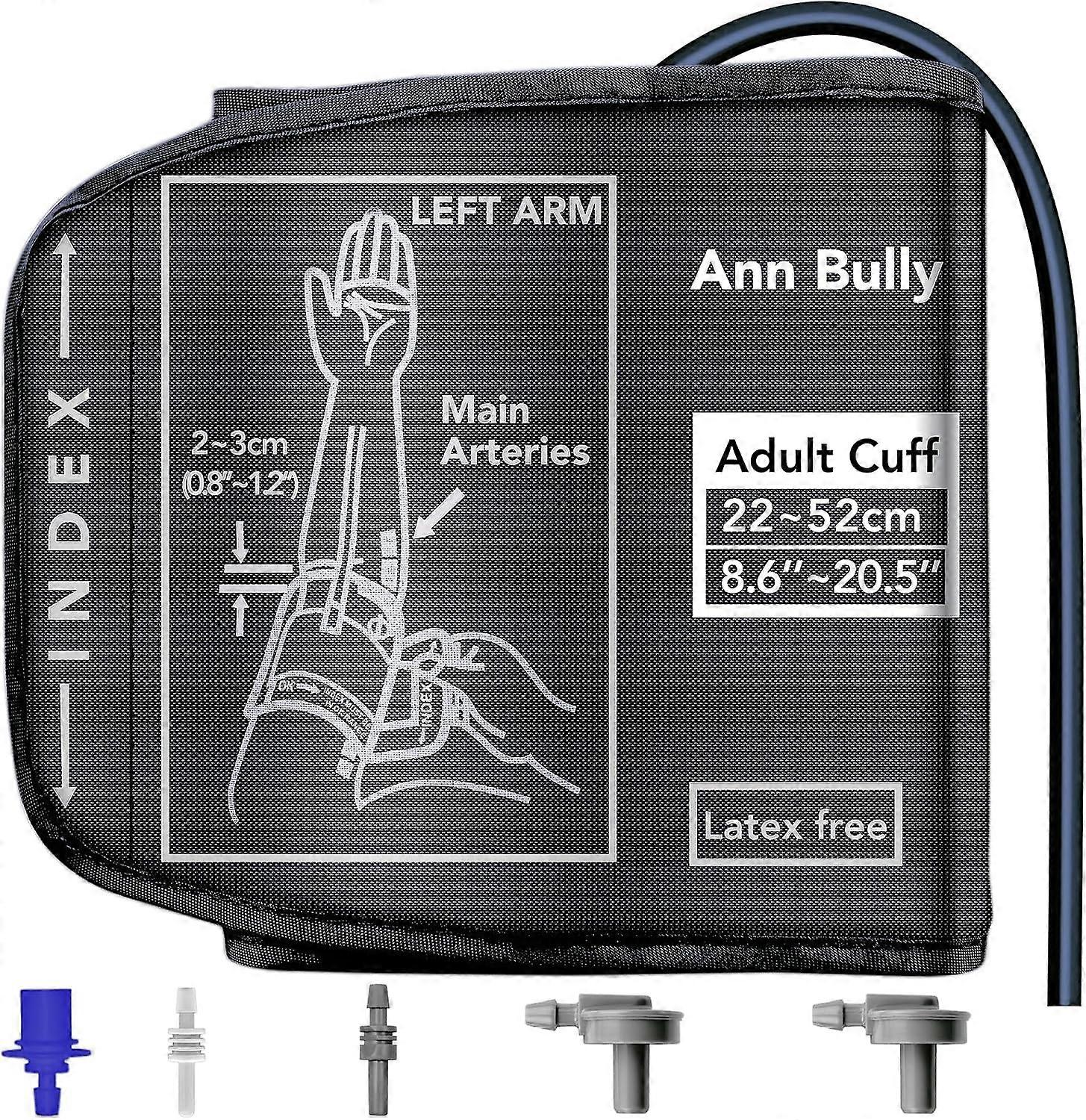2Sets blodtrycksmanschett, extra stor blodtrycksmanschett, Ann Bully XL överarmsersättningsmanschett, överarmsblodtrycksmanschett (blå 5C-XL)