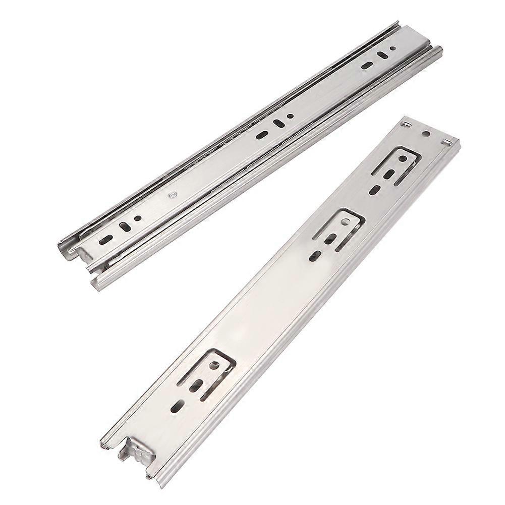 12 "-18" Stainless Steel Drawer Slide Rail 3 Section Glide Device Furniture(12''undamped)