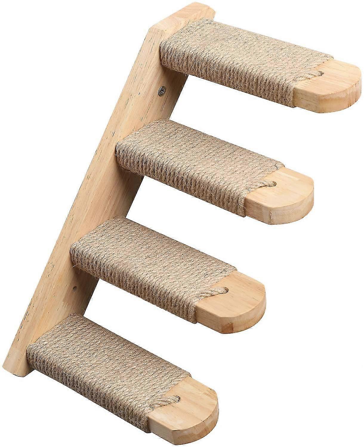 scaffale da arrampicata per gatti a parete, scala per gatti a quattro gradini graffiante in iuta per forniture per piattaforme per posatoio per gatti