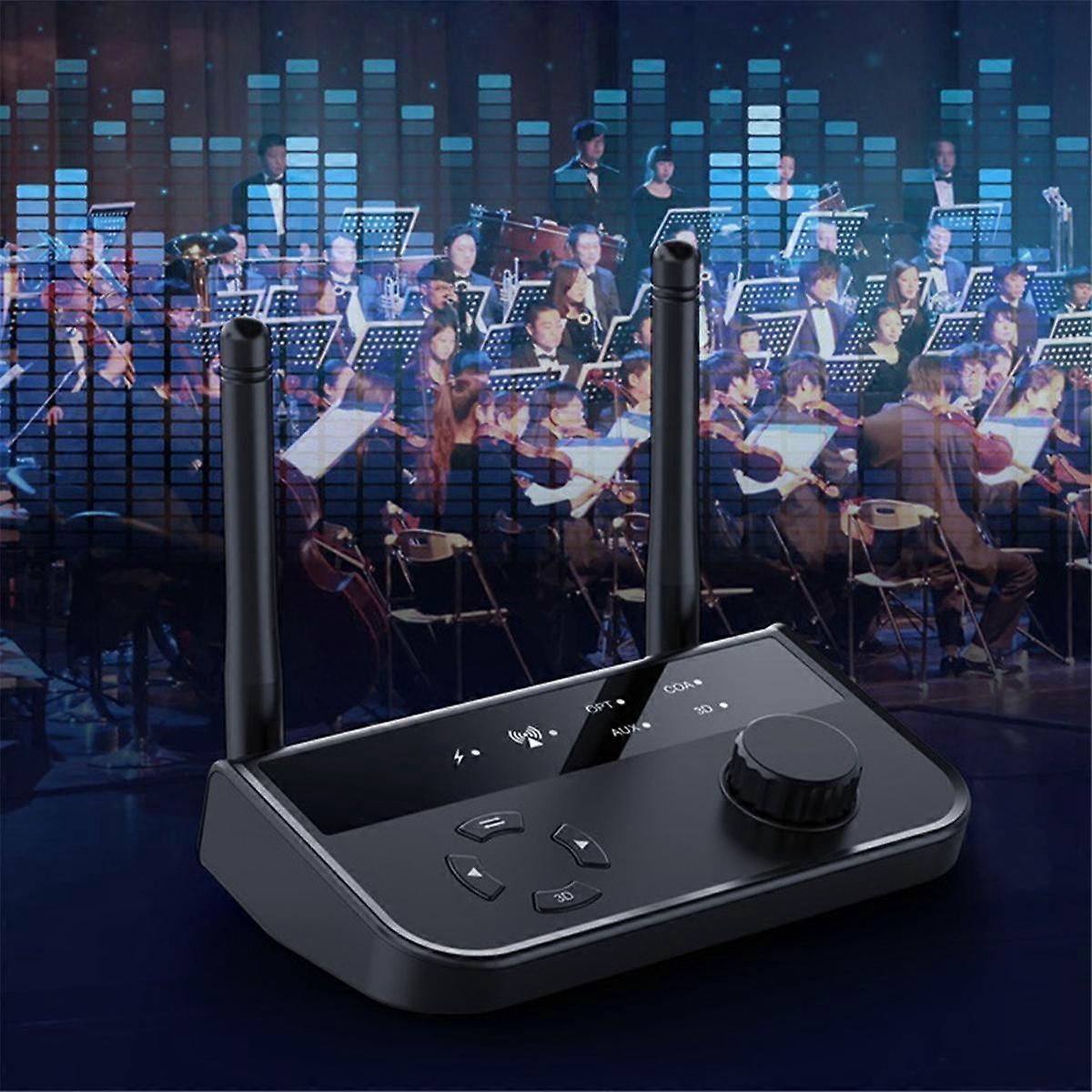 5.3 Three-In-One Bluetooth Music Receiver Supports Optical Fiber Coaxial/AUX Digital Signal 3D Soun