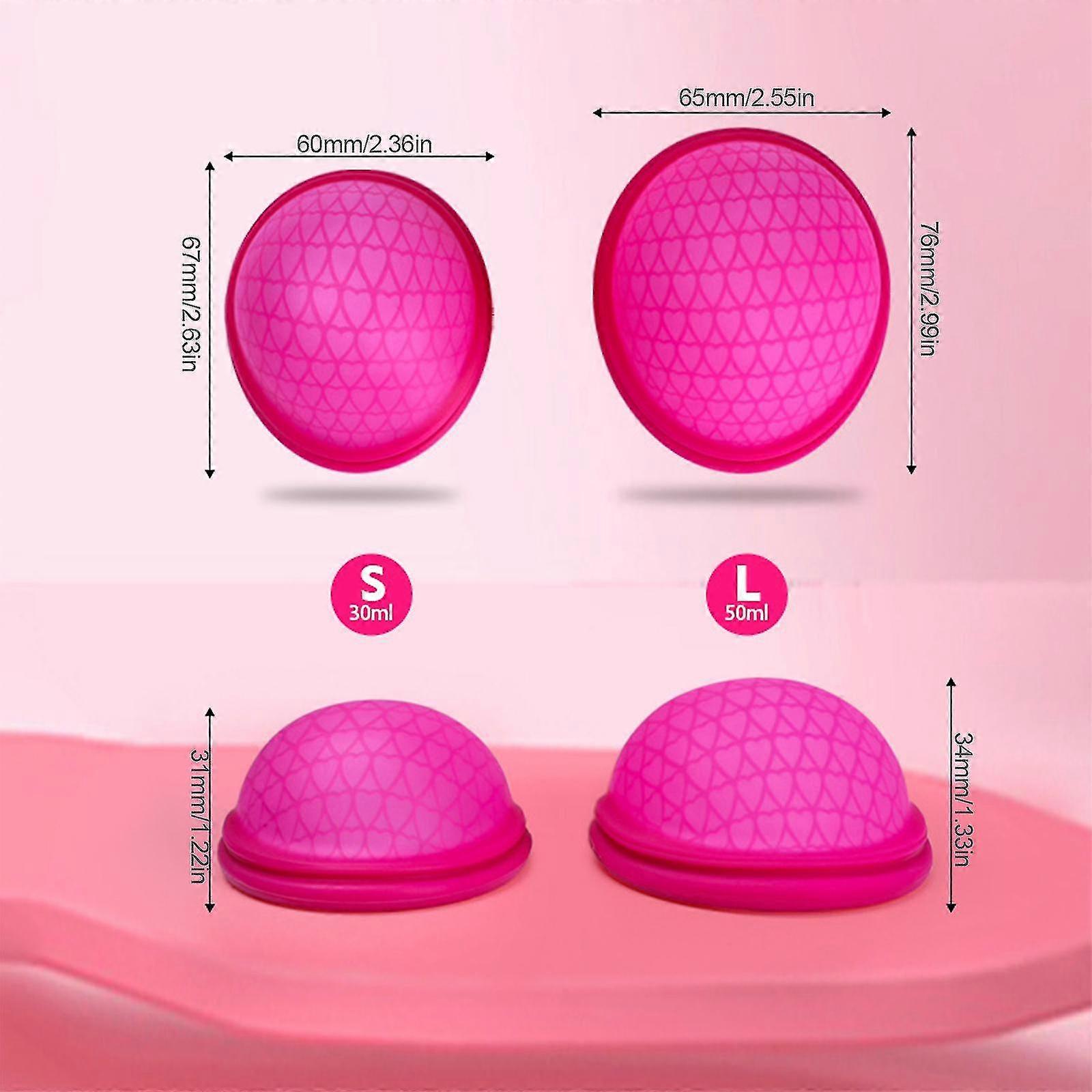 Ecoblossom gjenbrukbar menstruasjonsskive - Sett med 2 menskopp (2023) - FDA- og CE-sertifisert