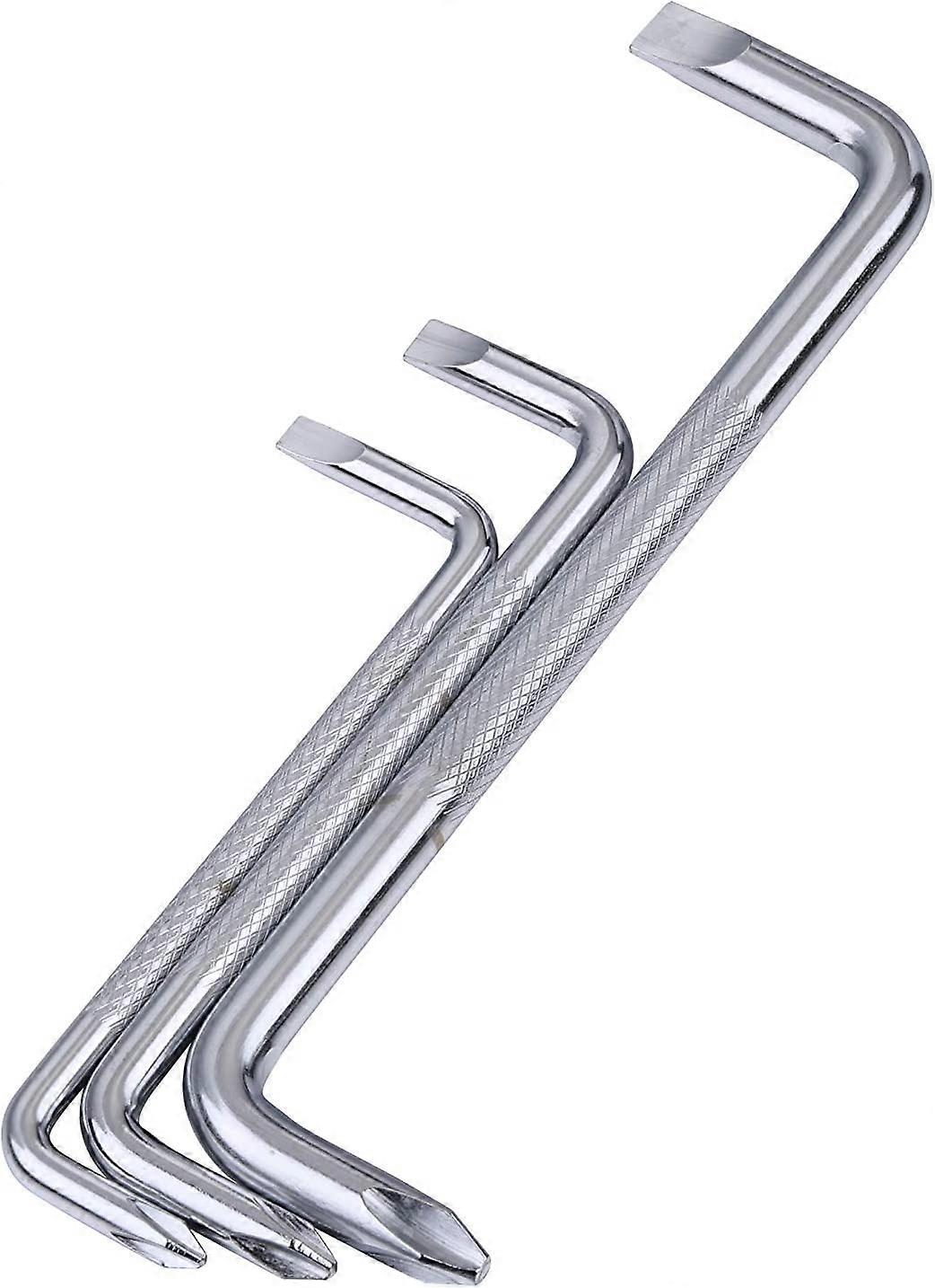 3 Pcs Offset Screwdriver Set Right Angle Phillips Screw Driver, Flat Head