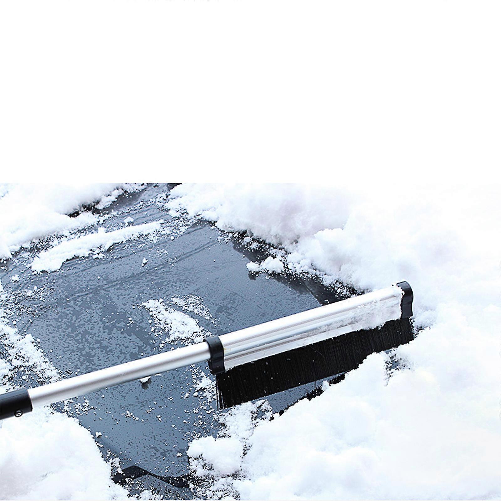Car Ice Scraper, 2-in-1 Ice Scraper Car with Broom, Windscreen Scraper Car with Ice Breaker Function, Stable Snow Scraper Car, Adjustable Length