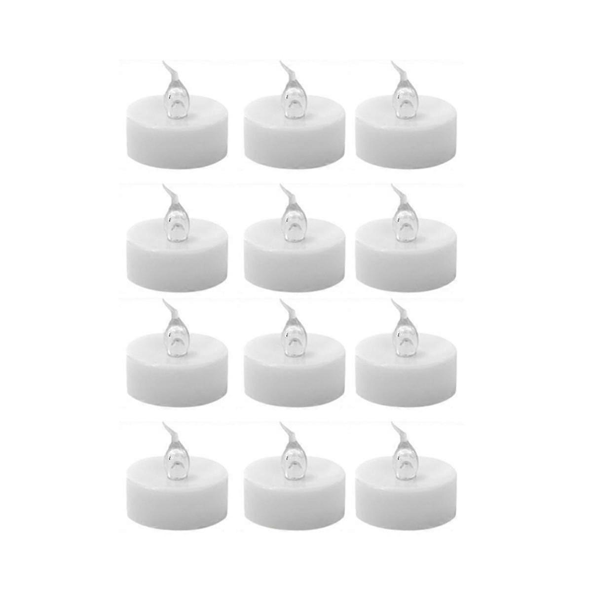 12 stücke Warm Weiß Flammenlose Batterie-powered Kerzen Led Blinkt Helle Wünschen Kerzen