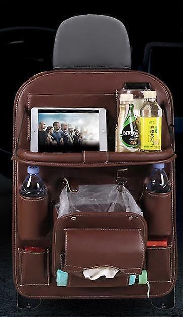 2021 New Car Seat Back Bag Organizer Storage Pu Leather Travel Multifunction Pocket Stowing Tidying Auto Accessories