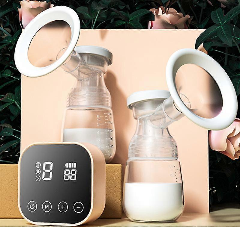 Dww-(rose) Tire-lait lectrique double avec 4 modes et 9 niveaux, pompe  lait rechargeable ultra silencieuse, avec 2 bouteilles de lait