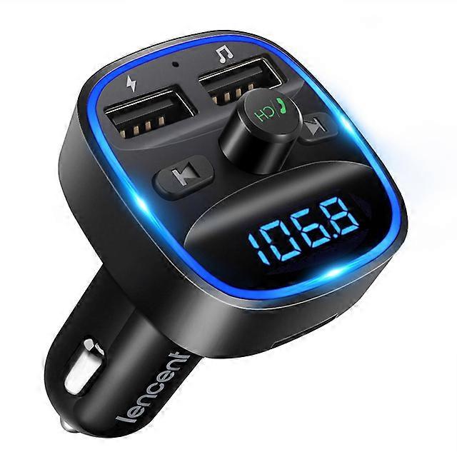 Bluetooth FM Transmitter Wireless Radio Adapter Car Kit with Dual USB Charging Car Charger MP3 Player Support TF Card