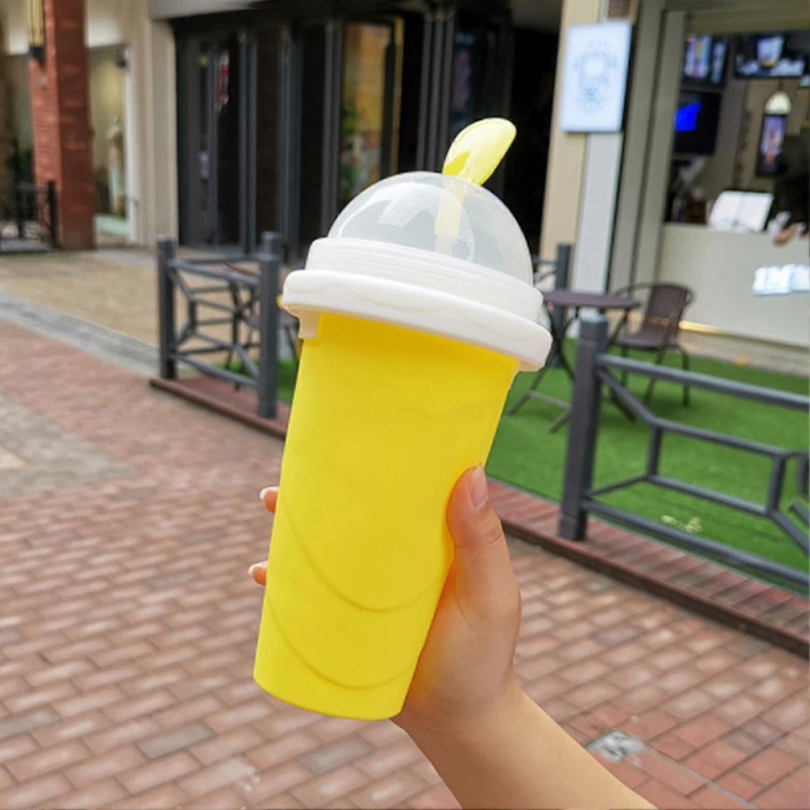 Smoothies Eco-Friendly Double Layer Silicone Slushy Ice Cream Maker For Home