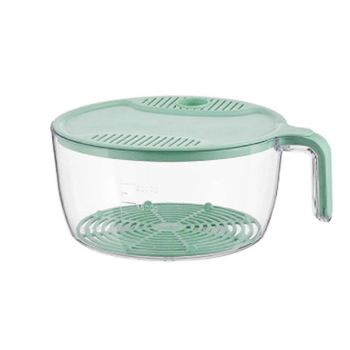 Rice Strainer, Beans Washer Strainers and Rice Washer Strainer Bowl with Cover Rice Cleaner for Vegetables Green