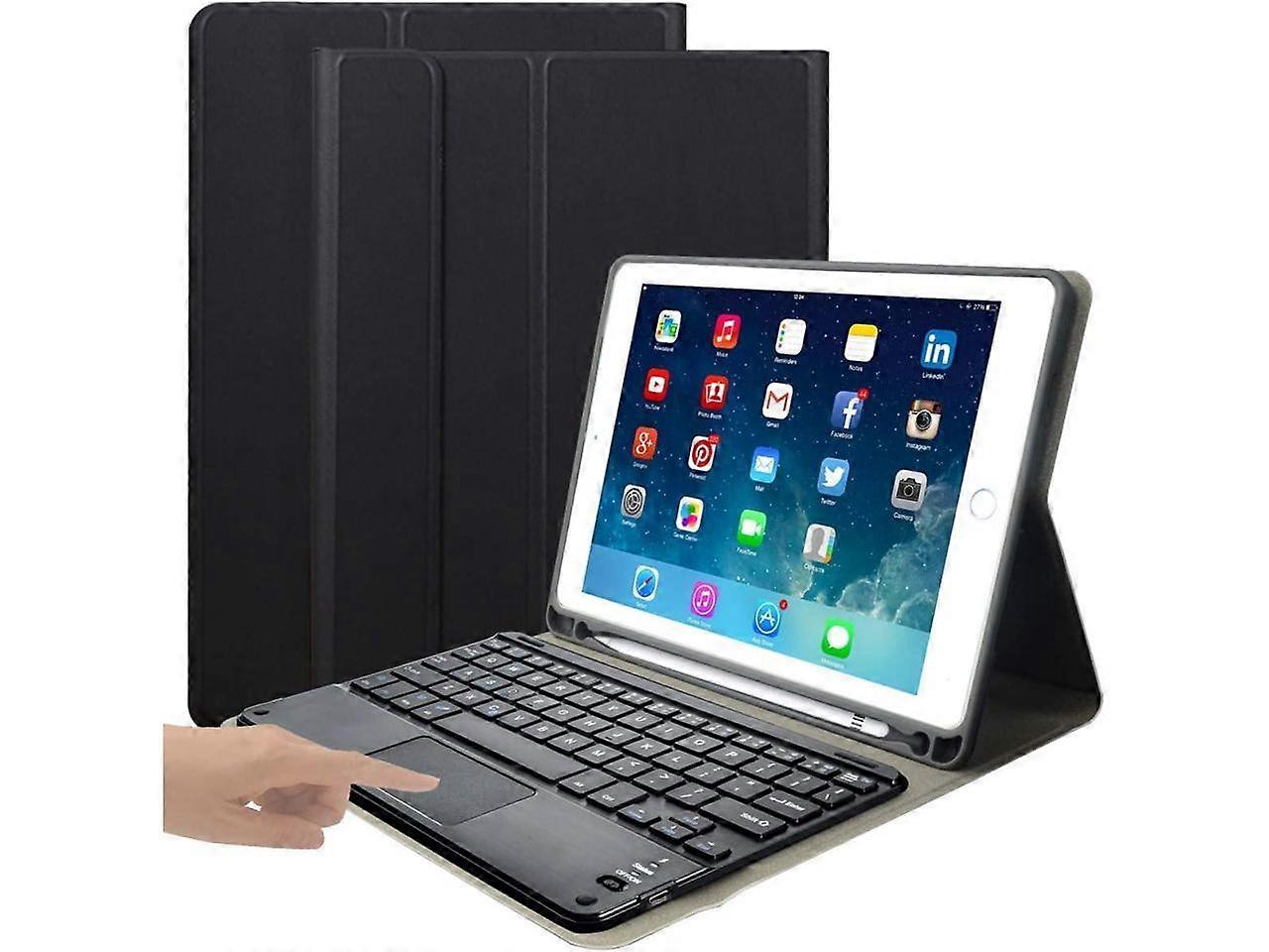 Keyboard Case for iPad Mini 5 4 3 2 1 - Touchpad Detachable Keyboard with Pencil Holder - Slim Leather Folio Smart Cover for iPad Mini 5th 2019 - iPad