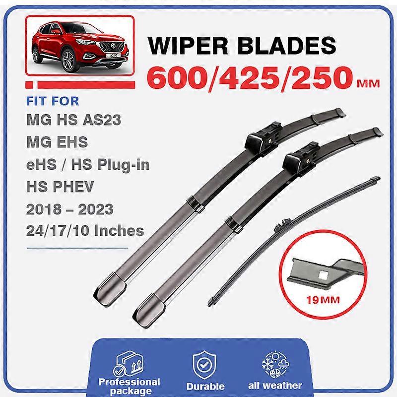 Car Front Rear Wiper Blades For MG HS MGHS AS23 EHS PHEV 2018 2019 2020 2021 2022 2023 Plug Window Windshield Windscreen Brushes