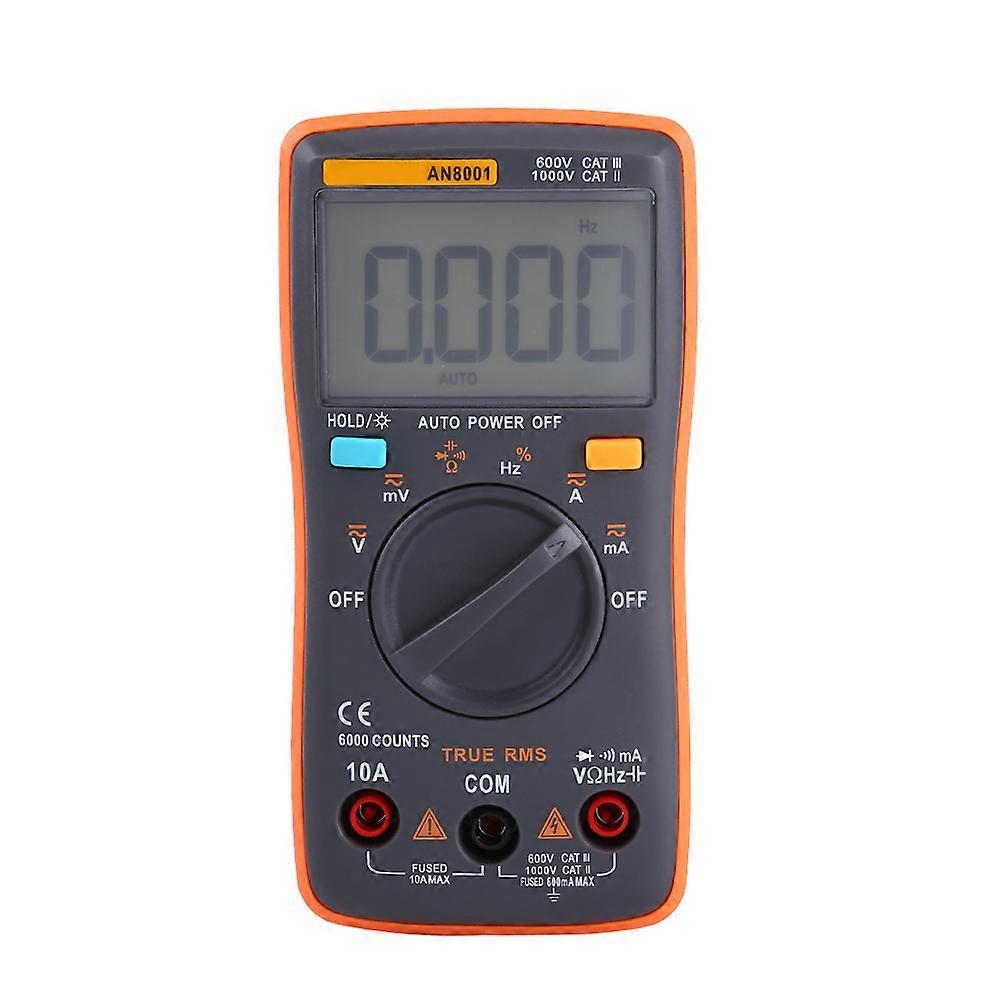 Portable Digital Multimeter AC/DC Ammeter Voltmeter Ohm Meter 6000 Counts Backlight