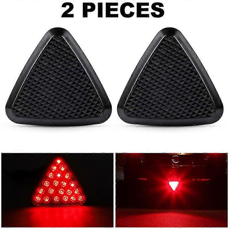 Universal F1 Triangle Style LED Rear Stop Tail Light Red Strobe lIGHTS Blinker Warning Brake Signal Lamp 12V Car Truck Flasher