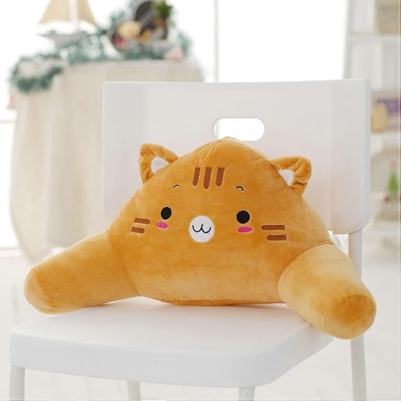 Cute Bed Rest Reading Pillow - Plush Lumbar Pillows Waist Rest Cushion with Cartoon Animal Design, Bedrest Pillow with Arms for Sitting in Bed, Relaxi