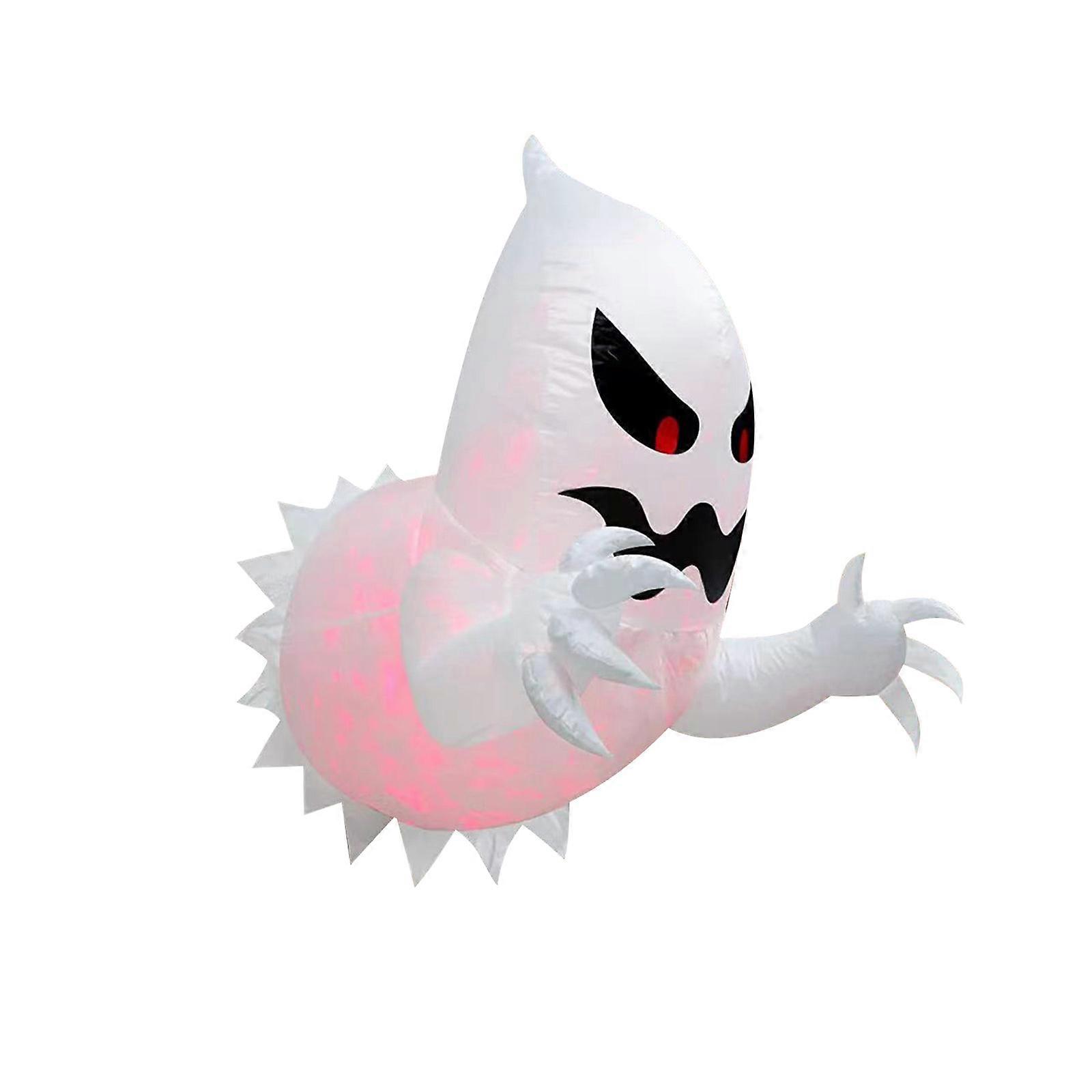 Halloween Inflatables Ghost Broke Out from Window with Build-in LED Blow Up Decor Party Indoor, Yard, Garden