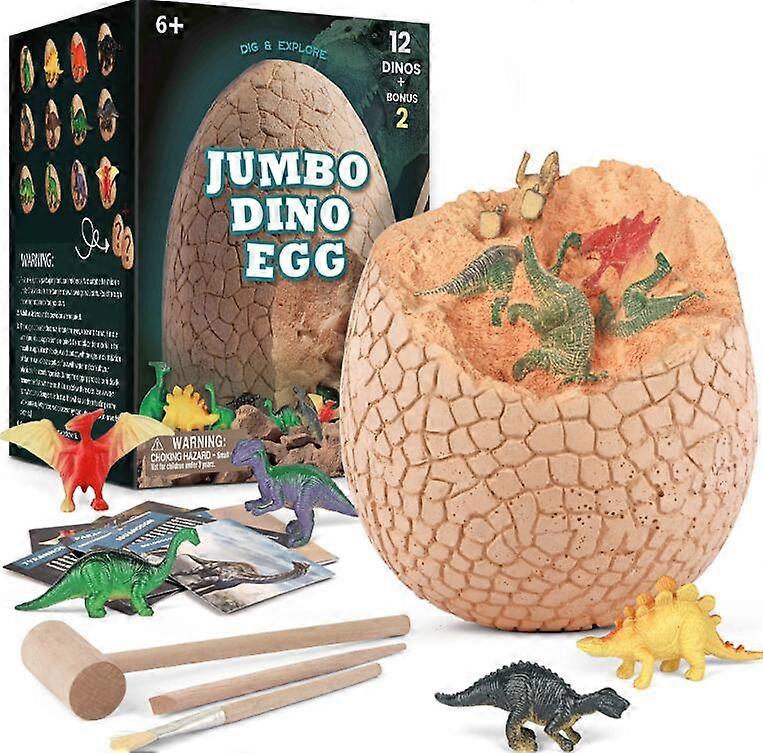 Giant Dinosaur Eggs Digging Set With 14 Different Dinosaur Toys